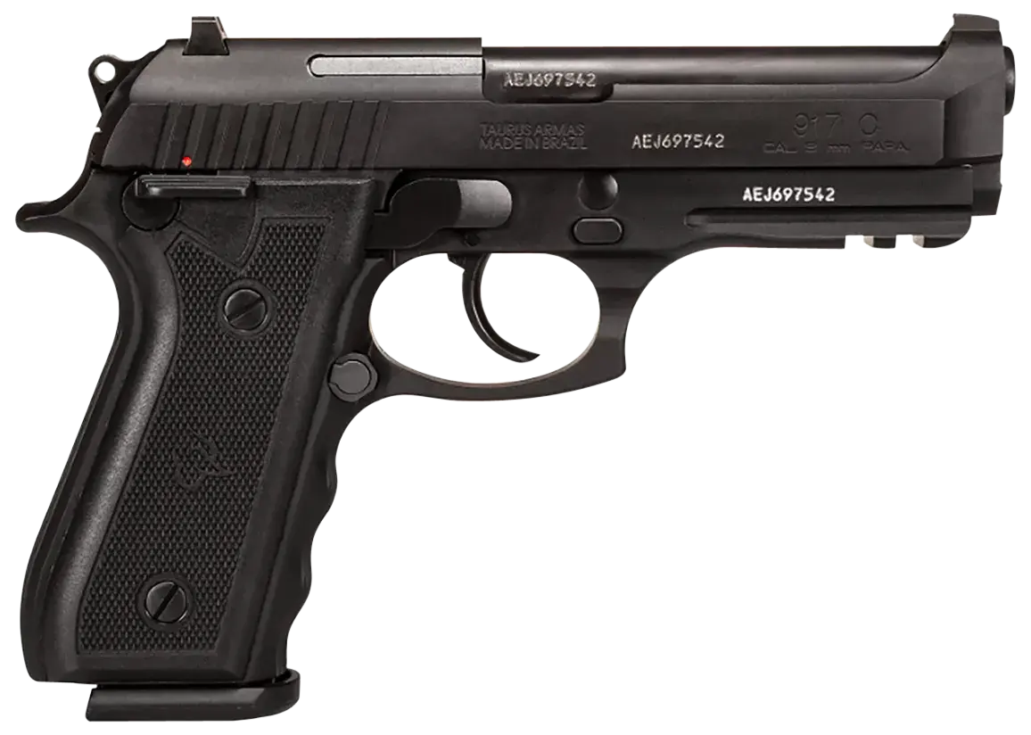 Taurus 1-917C41 917C Full Size Frame 9mm Luger 18+1 4.30" Matte Black Steel Barrel, Serrated Steel Slide, Black Anodized Aluminum Frame w/Beavertail & Picatinny Rail, Black Target Grip, Ambidextrous