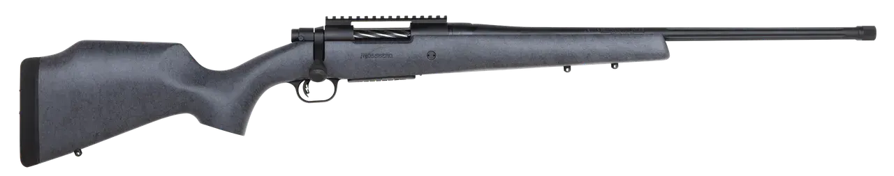 Mossberg 28103 Patriot Long Range Hunter 6.5 Creedmoor Caliber with 5+1 Capacity, 22" Threaded/Fluted Barrel, Matte Blued Metal Finish & Sniper Gray Fixed Monte Carlo Stock Right Hand (Full Size)