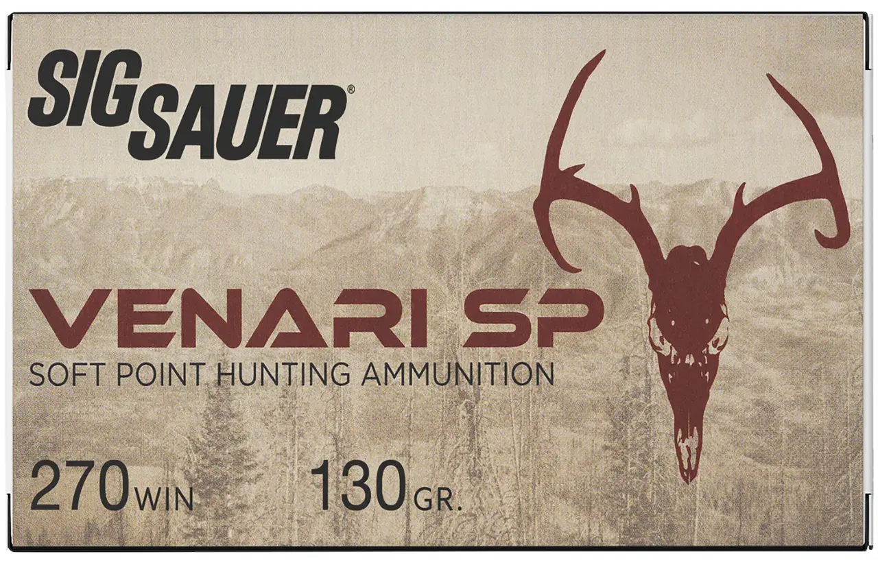 Sig Sauer V270SP13020 Venari 270Win 130gr Soft Point 20 Per Box/10 Case